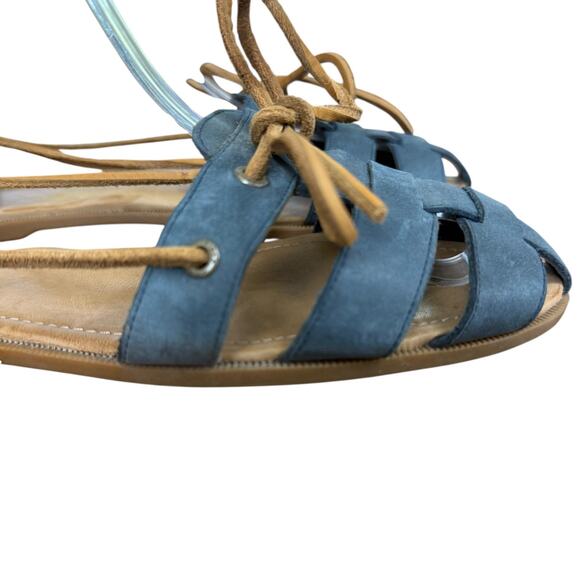 Sperry Blue Closed Toe Sandals Leather Nubuck Flats Casual Shoes Womens sz 9 M - Picture 13 of 16